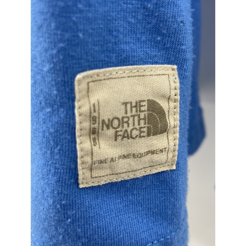 The North Face Pull Over Women's Sz Small 1/4 Snap Button Blue Lined Hoodie - Picture 5 of 6